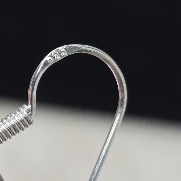 Vintage Red Bead and Turquoise Dangle Earrings Inclued Extra 925 Silver Hooks - Picture 9 of 17